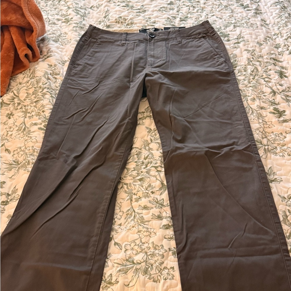 Hollister Men's Dark Brown Chino Pants